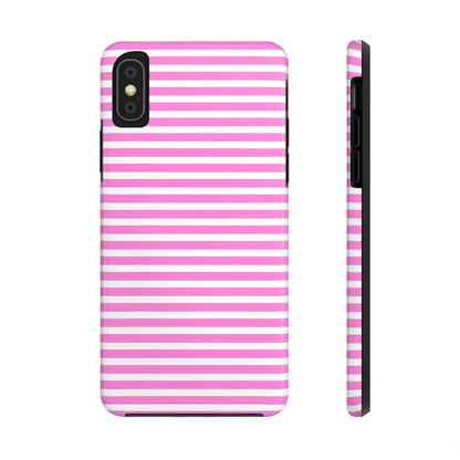 Pink and White Striped Phone Case - Departures Print Shop