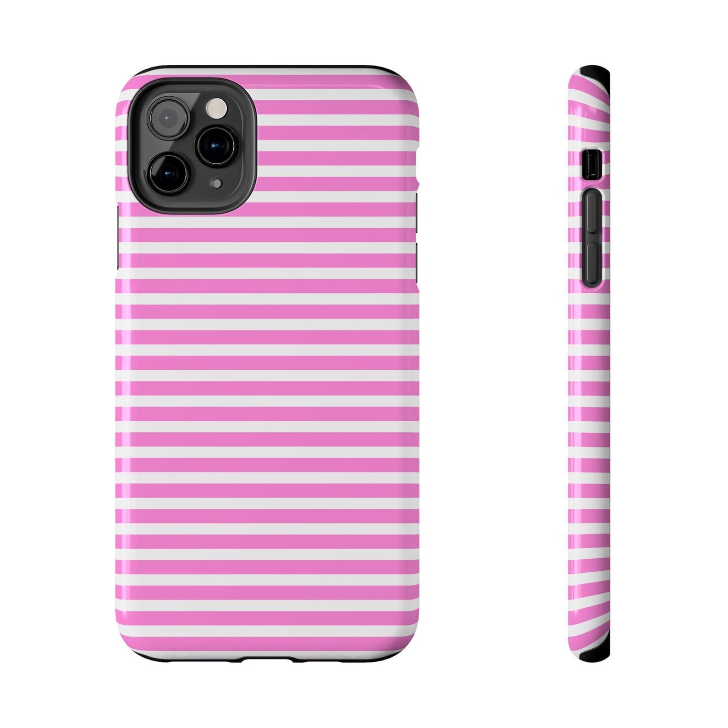 Pink and White Striped Phone Case - Departures Print Shop