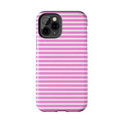 Pink and White Striped Phone Case - Departures Print Shop