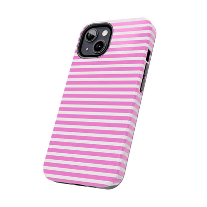 Pink and White Striped Phone Case - Departures Print Shop