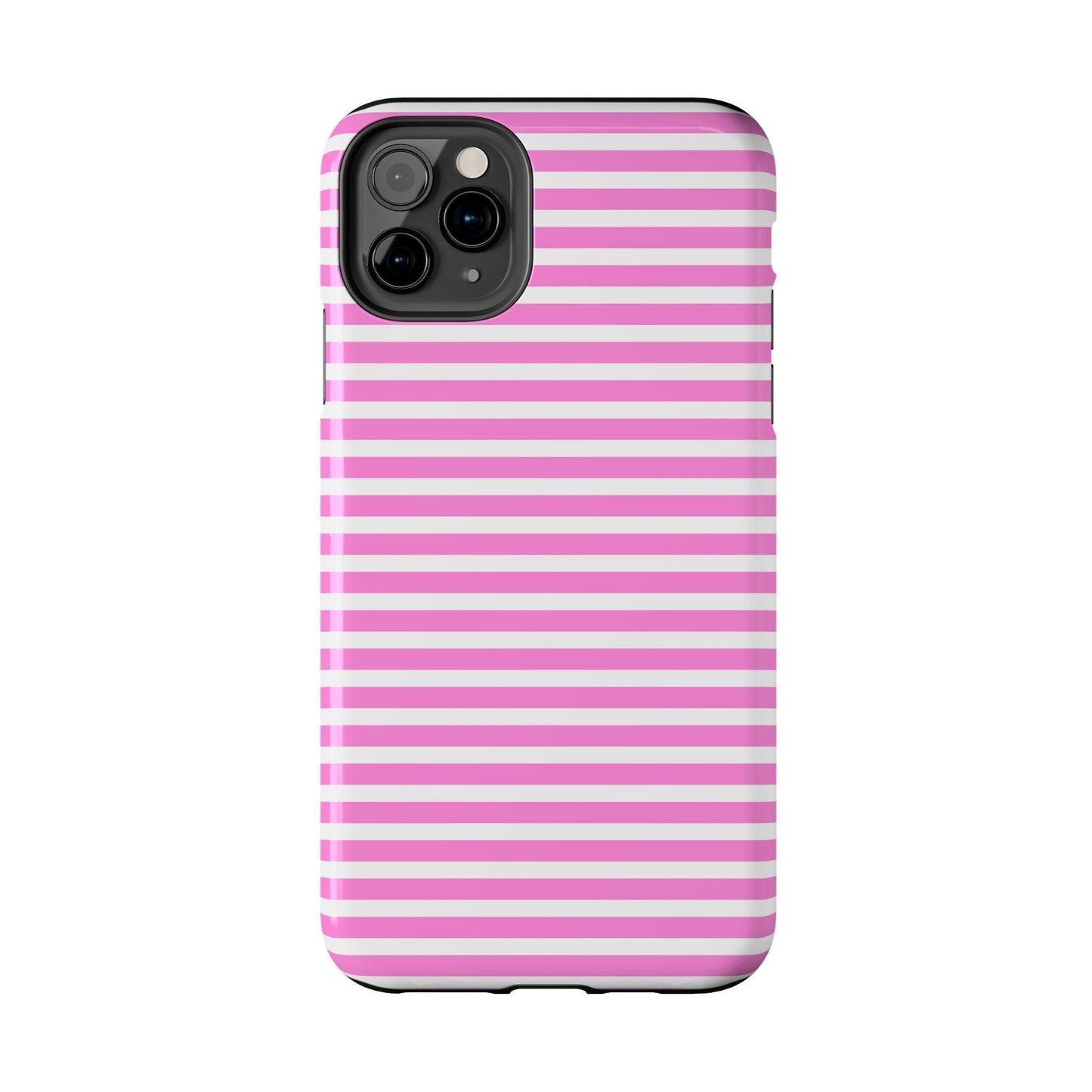 Pink and White Striped Phone Case - Departures Print Shop