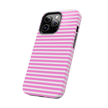 Pink and White Striped Phone Case - Departures Print Shop