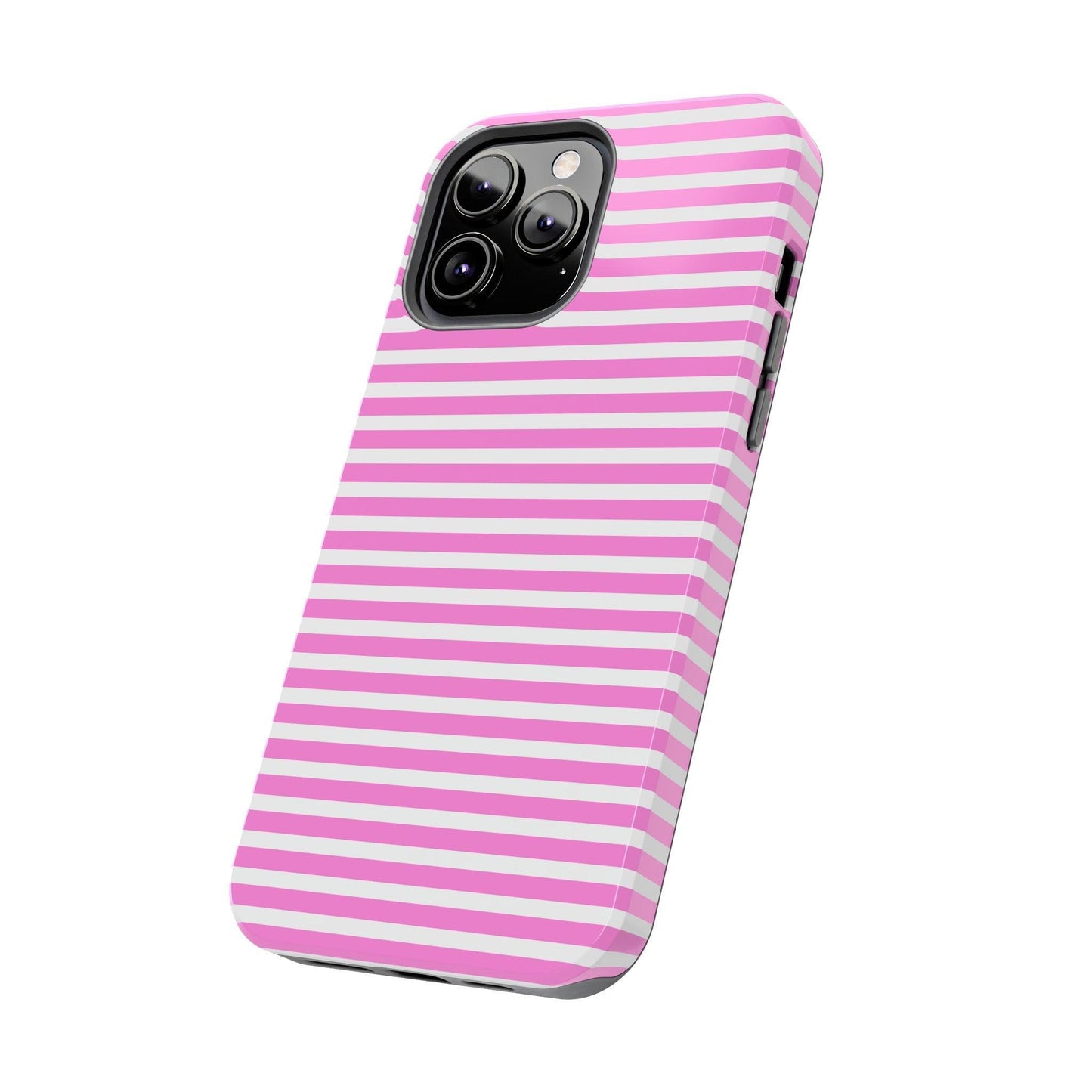 Pink and White Striped Phone Case - Departures Print Shop