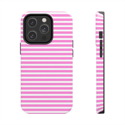 Pink and White Striped Phone Case - Departures Print Shop