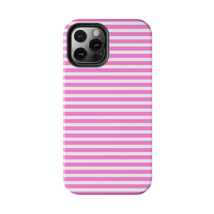 Pink and White Striped Phone Case - Departures Print Shop