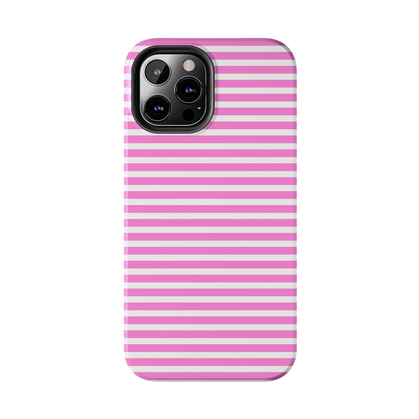 Pink and White Striped Phone Case - Departures Print Shop