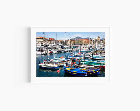 Port de Nice France Marina Print | French Riviera Photography Print - Departures Print Shop