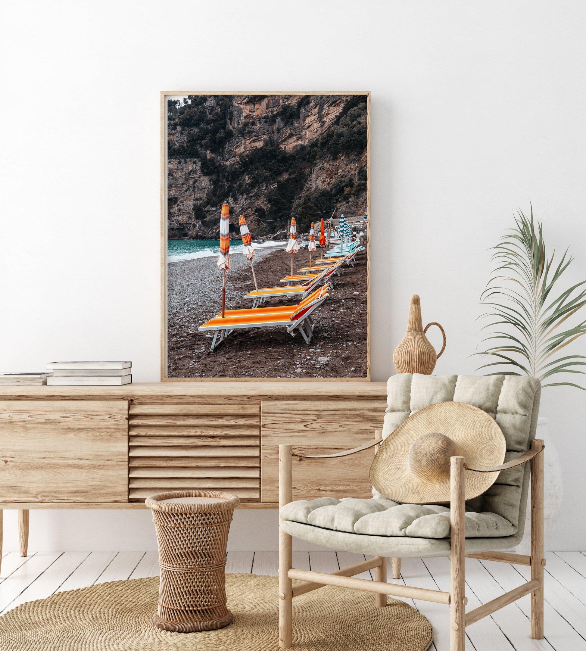 Positano Beach Umbrellas | Amalfi Coast Italy Photography - Departures Print Shop
