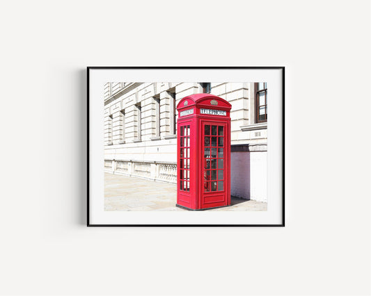 Red Telephone Booth III | London Photography Print - Departures Print Shop