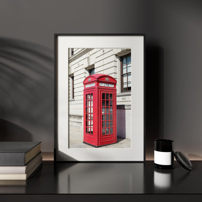 Red Telephone Booth Photography Print II - Departures Print Shop