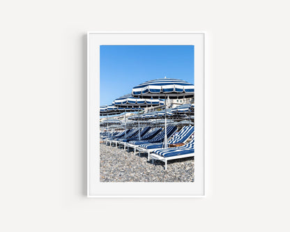 Ruhl Plage Beach Club Umbrellas II | French Riviera Photography Print - Departures Print Shop