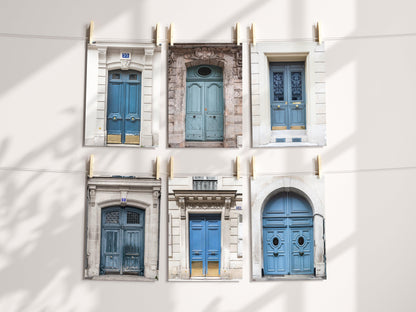 Set of Six Paris Door Prints - Departures Print Shop