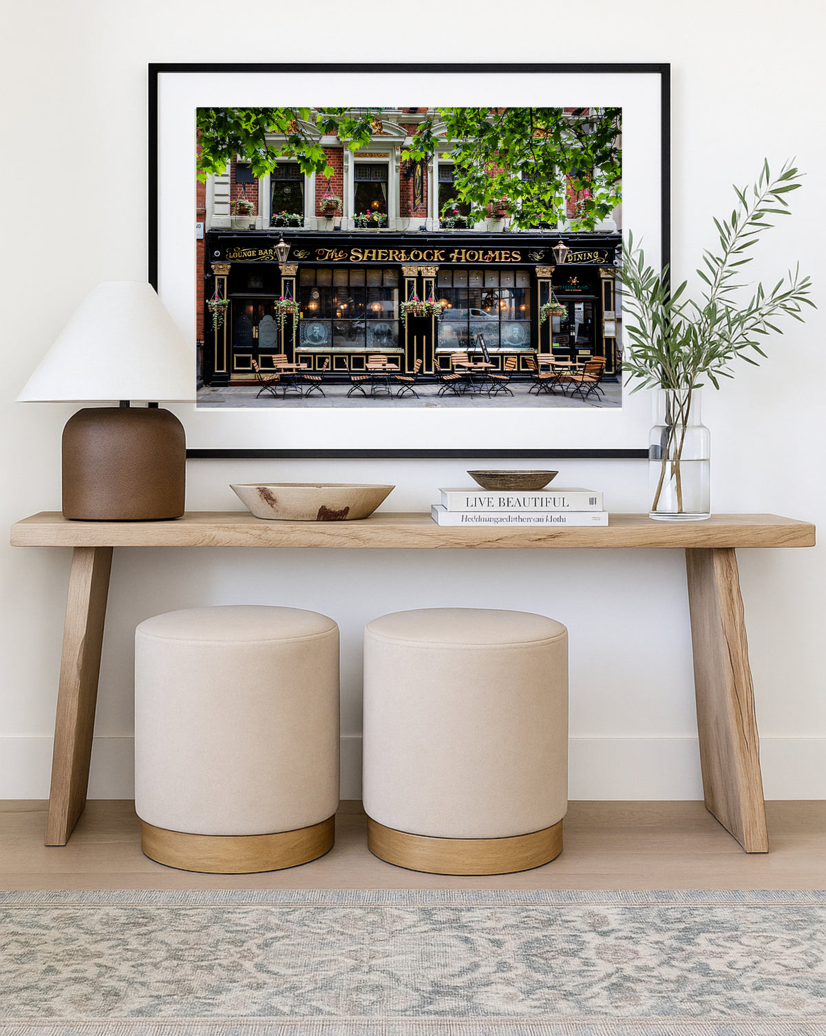 Sherlock Holmes pub print, London photography