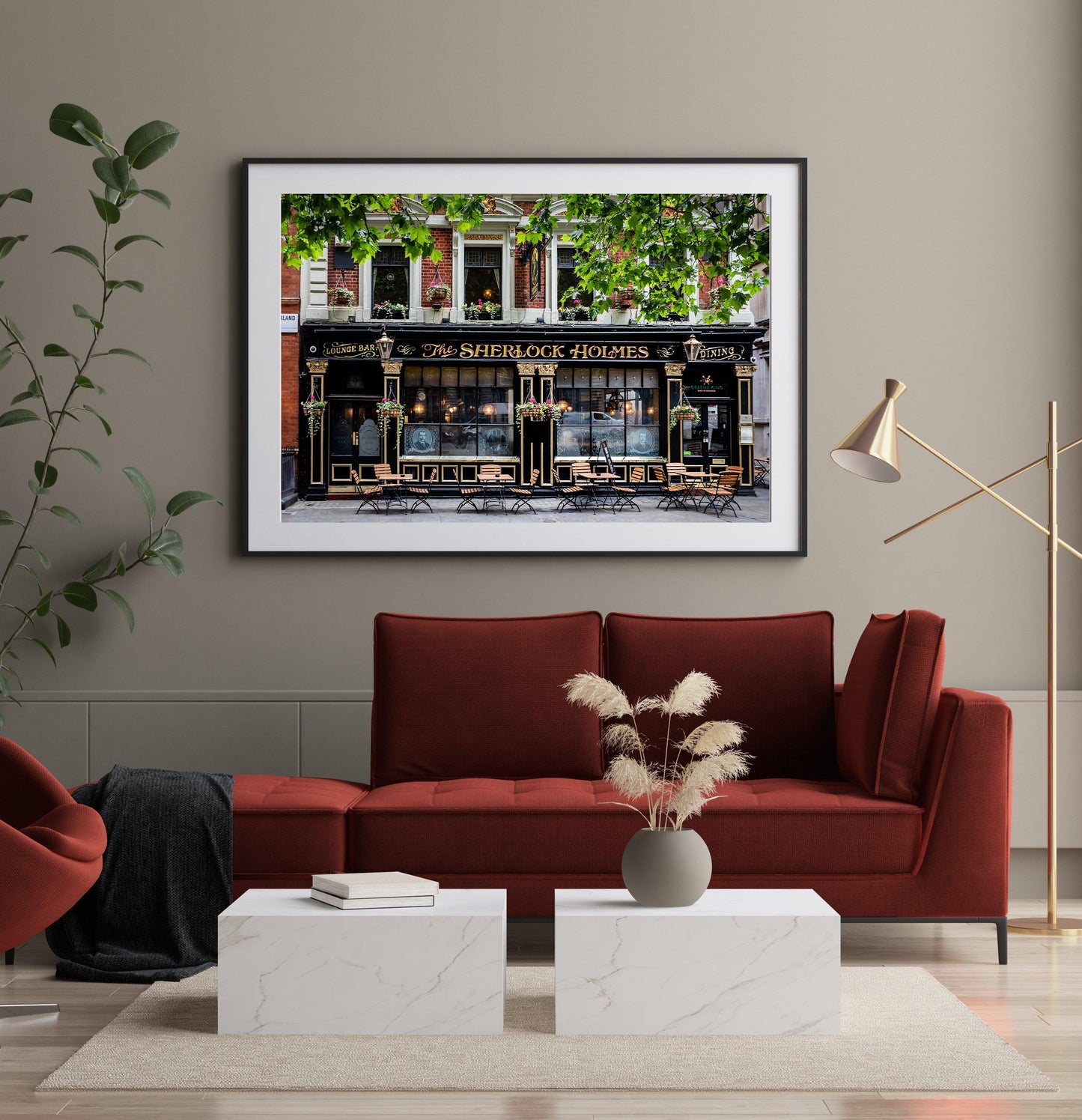 Sherlock Holmes London Pub Print