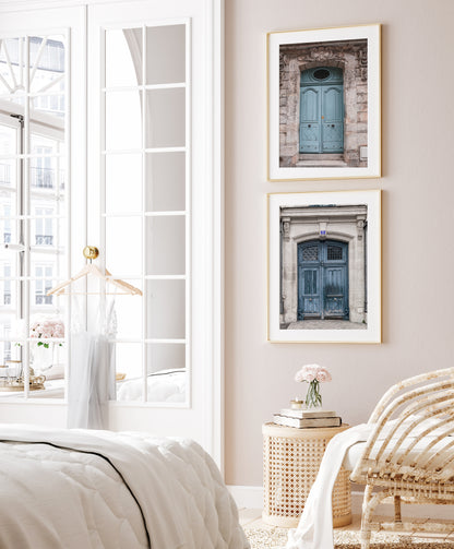 French Blue Paris Door Print