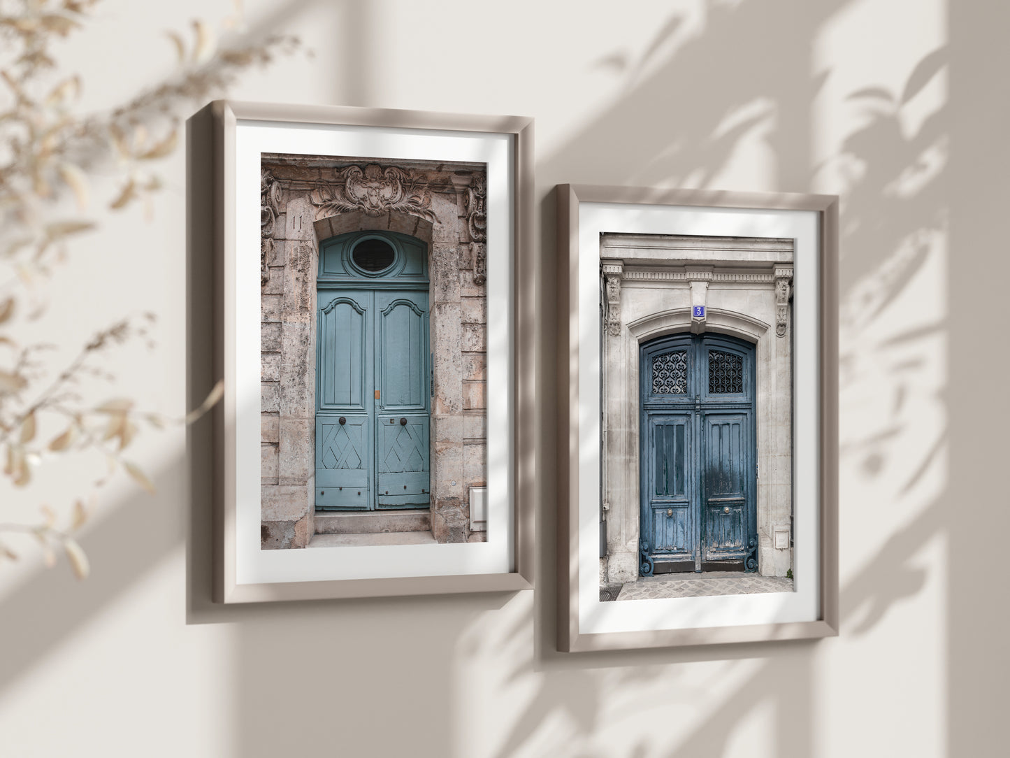 French Blue Paris Door Print