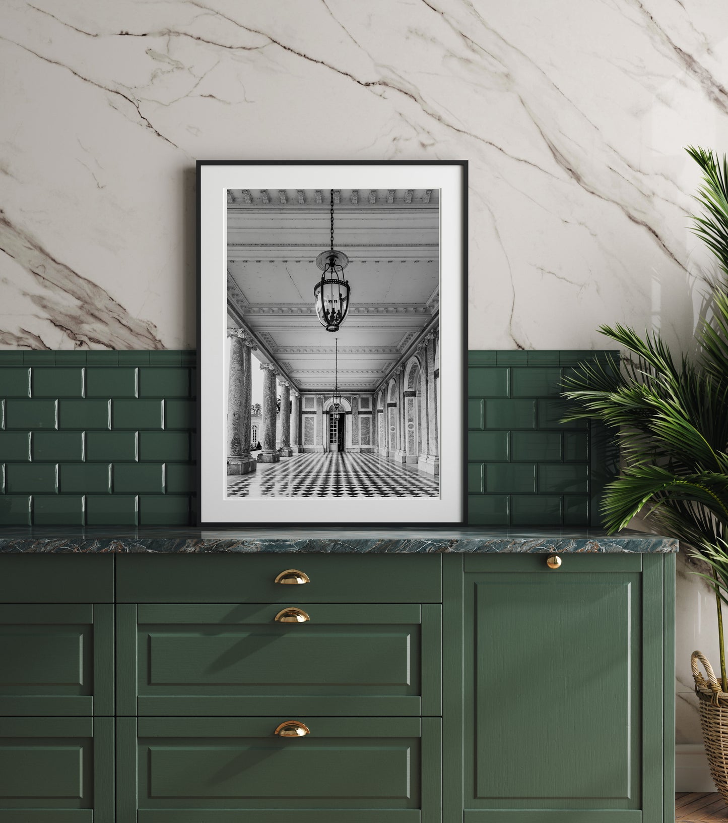 Black and White Palace of Versailles Grand Trianon Print