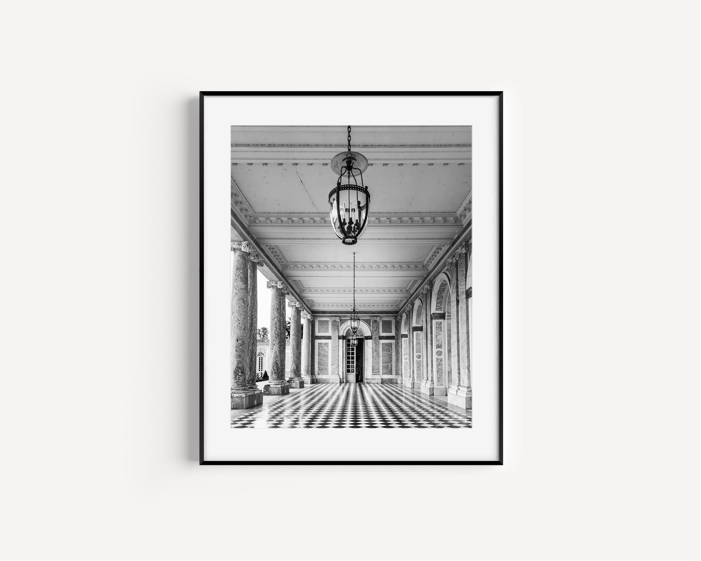 Black and White Palace of Versailles Grand Trianon Print