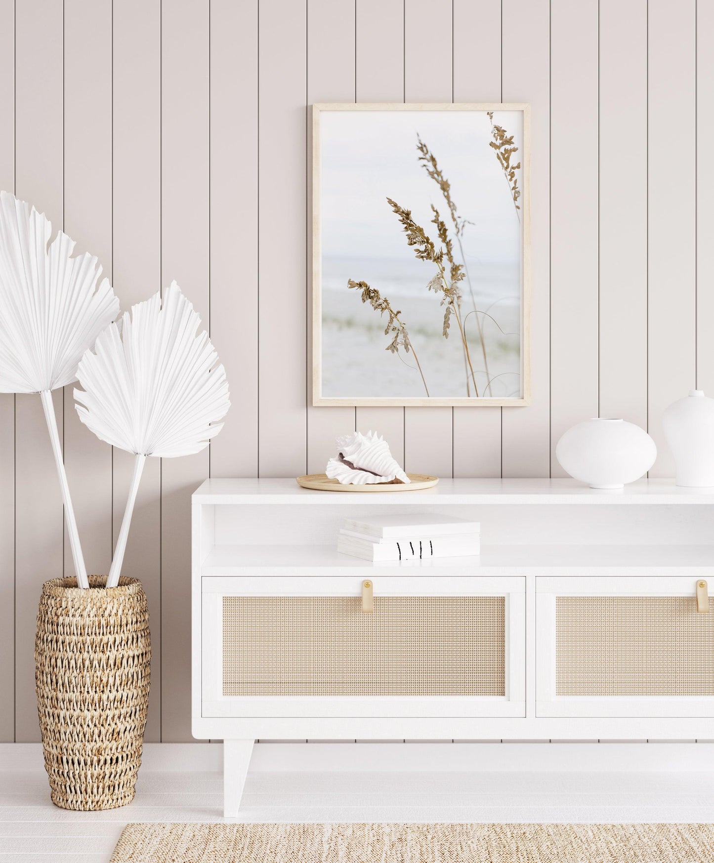 Sea Oats Neutral Beach Print II