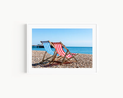 Beach Chairs | Beach Print - Departures Print Shop