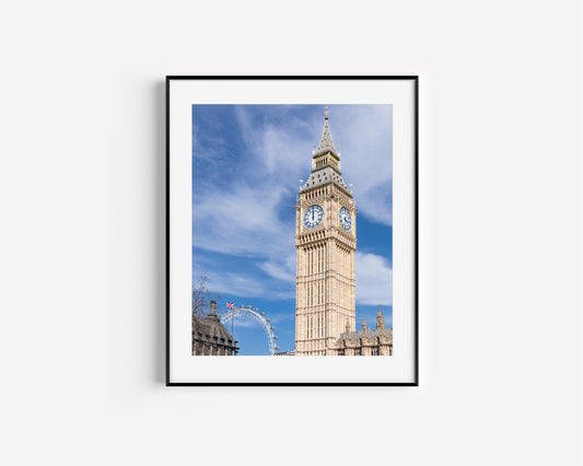 Big Ben & London Eye Photography Print | London Photography Print - Departures Print Shop