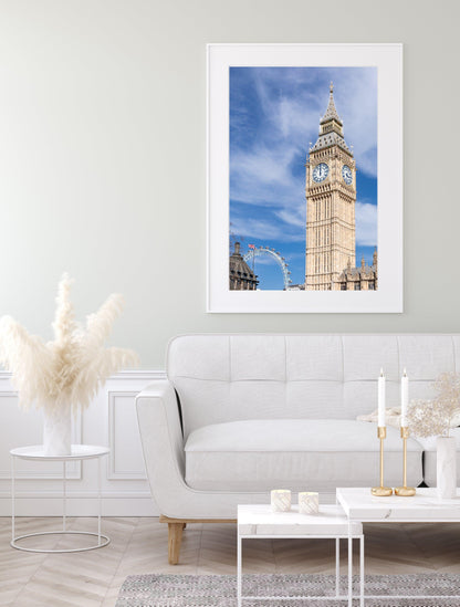 Big Ben & London Eye Photography Print | London Photography Print - Departures Print Shop