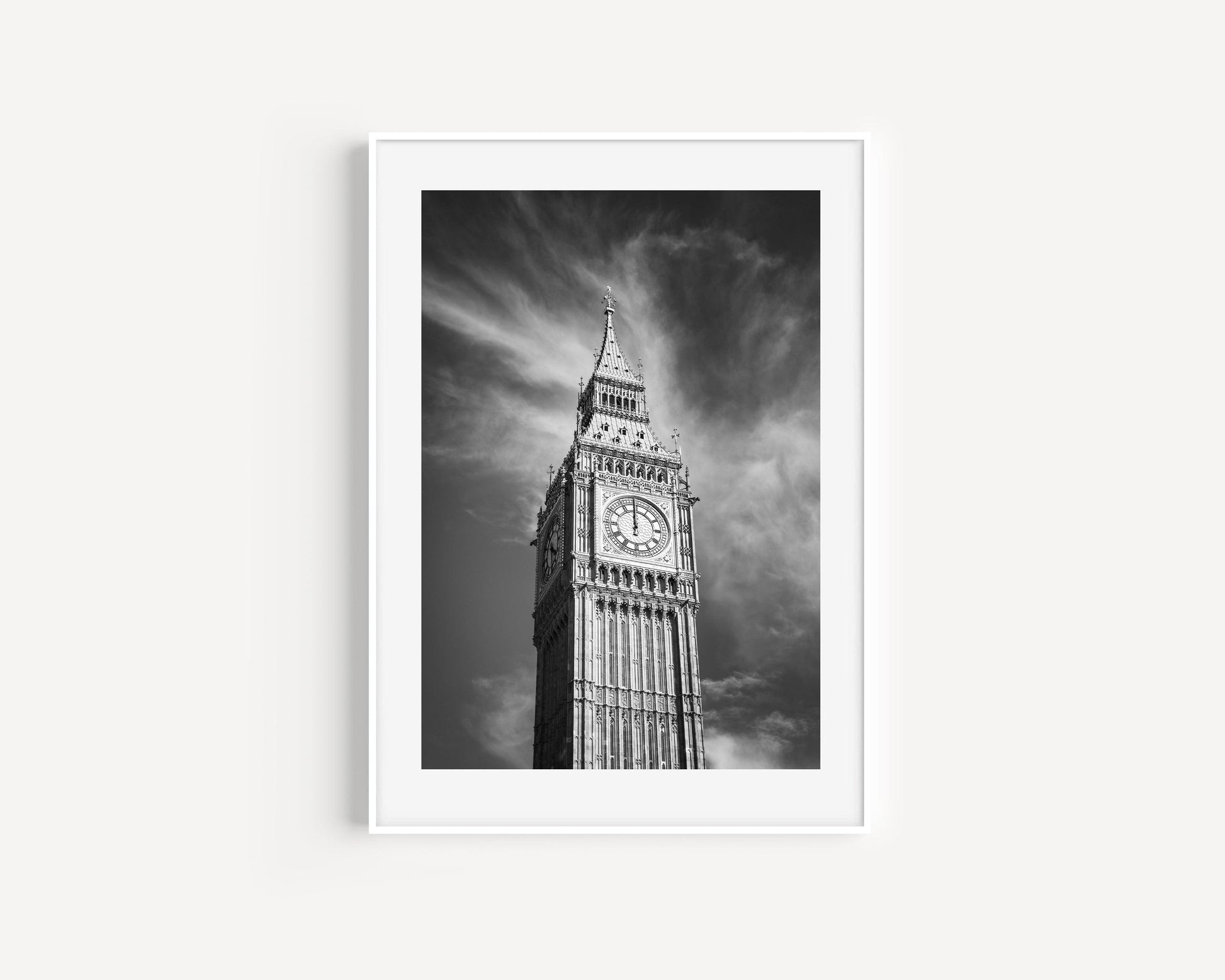 Black and White Big Ben | London Print - Departures Print Shop