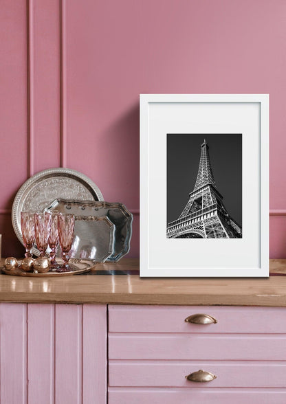 B&W Eiffel Tower | Paris Print - Departures Print Shop