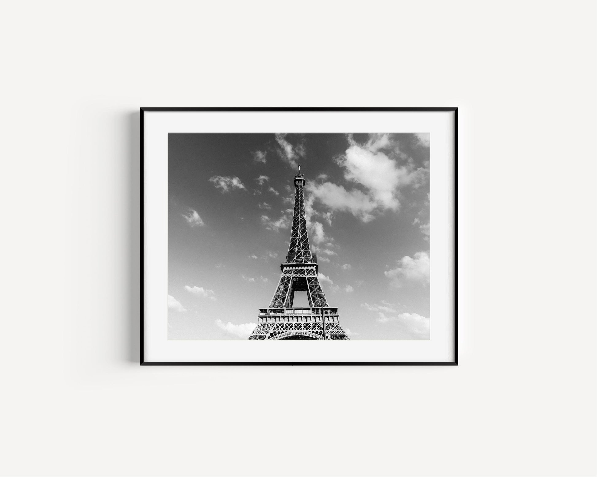 B&W Eiffel Tower III | Paris Print - Departures Print Shop
