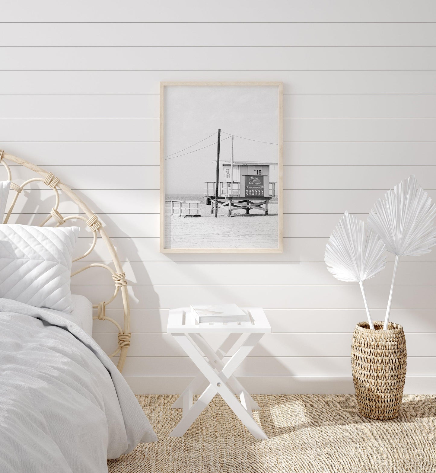Black and White Lifeguard Tower Print | Beach Photography Print - Departures Print Shop