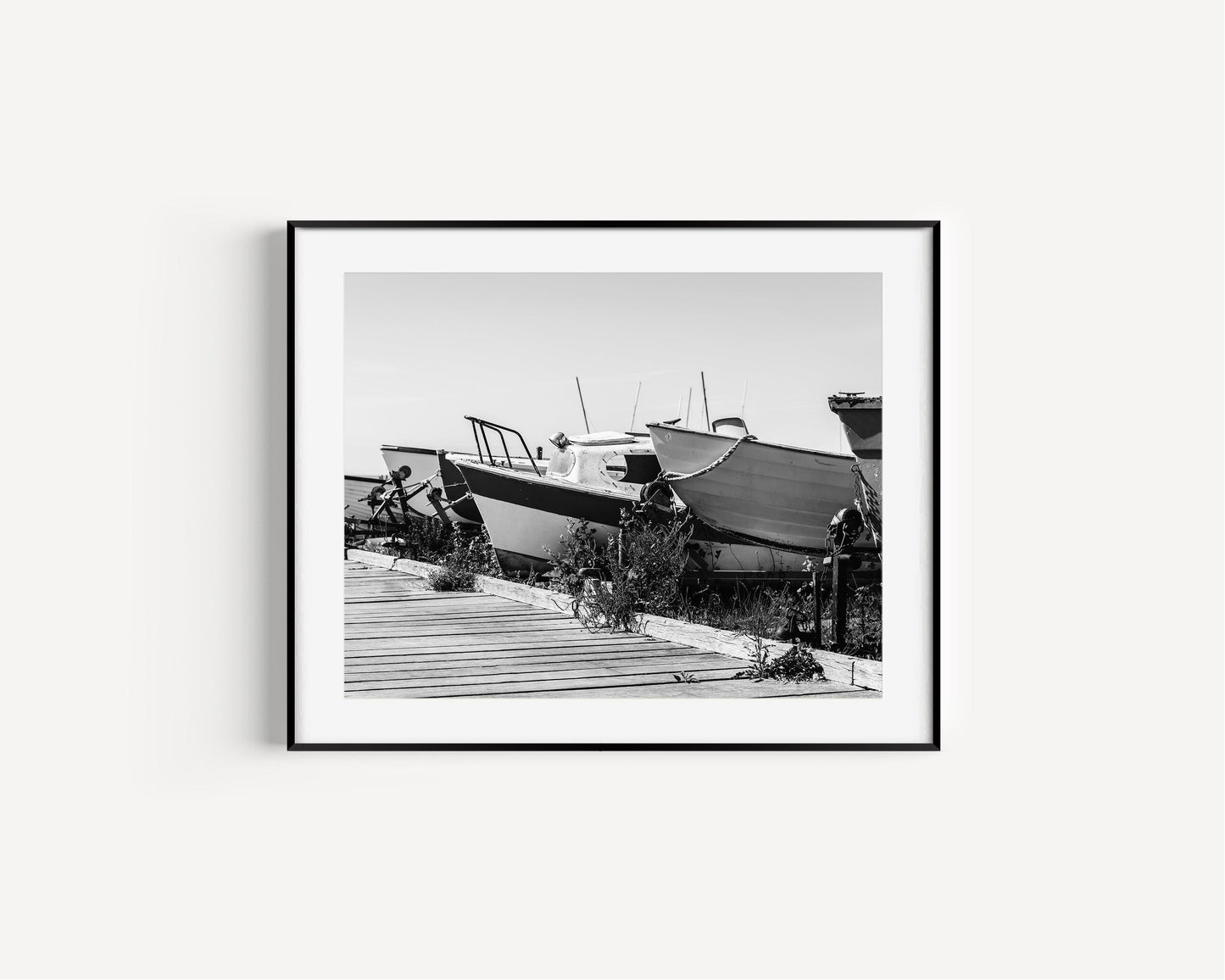 Black and White Marina | Beach Photography Print - Departures Print Shop