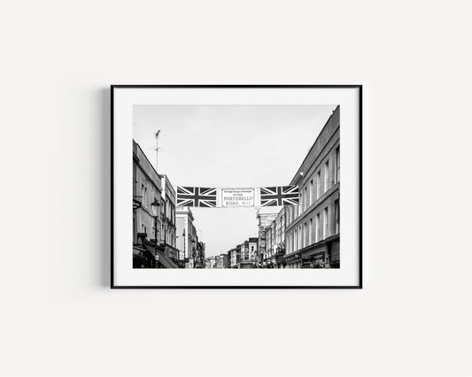 B&W Portobello Road Market | London Print - Departures Print Shop