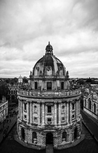 Black and White Radcliffe Camera Oxford University Photography Print | Oxford England Photography Print - Departures Print Shop