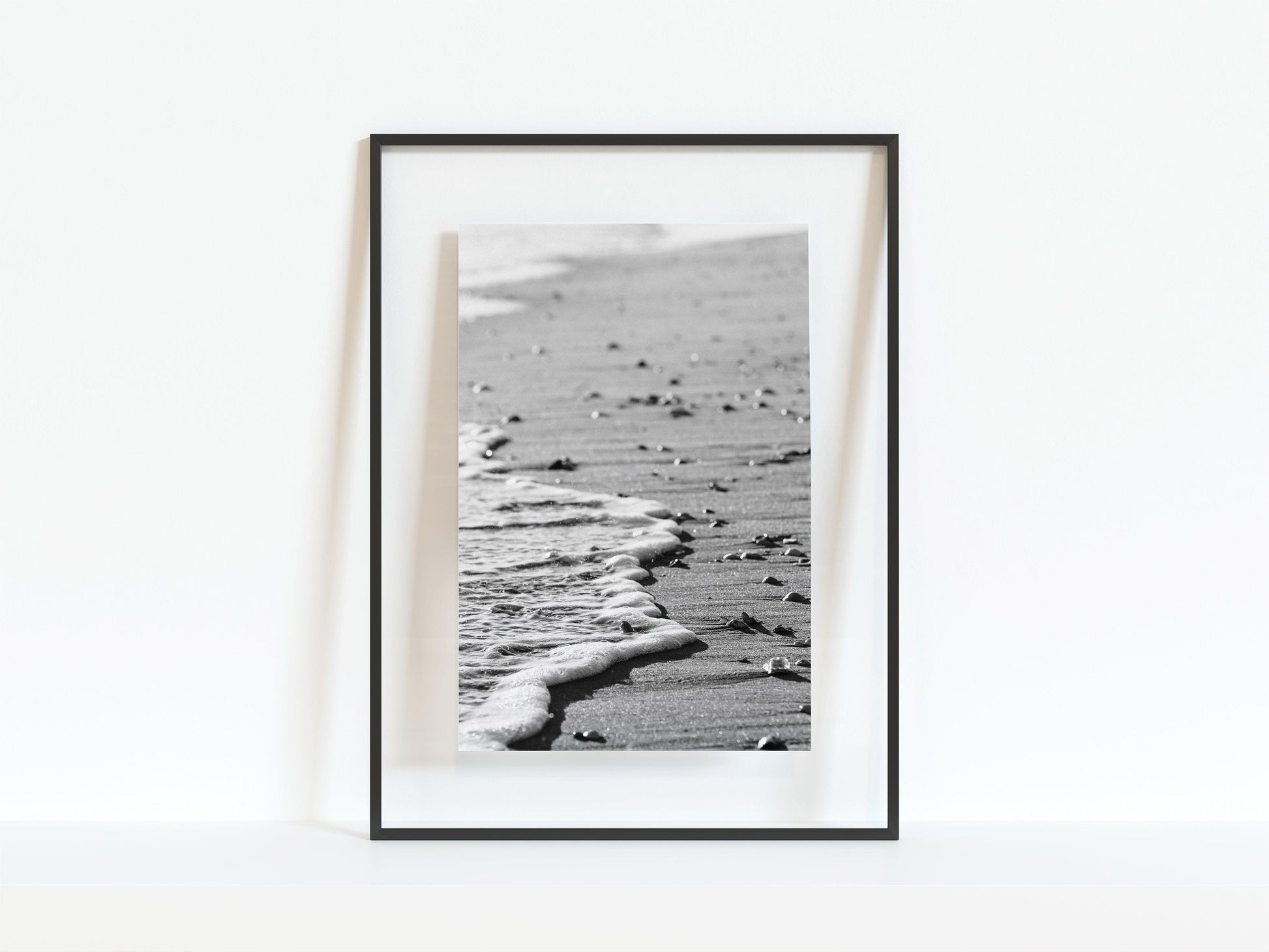 B&W Sea Foam | Beach Print - Departures Print Shop