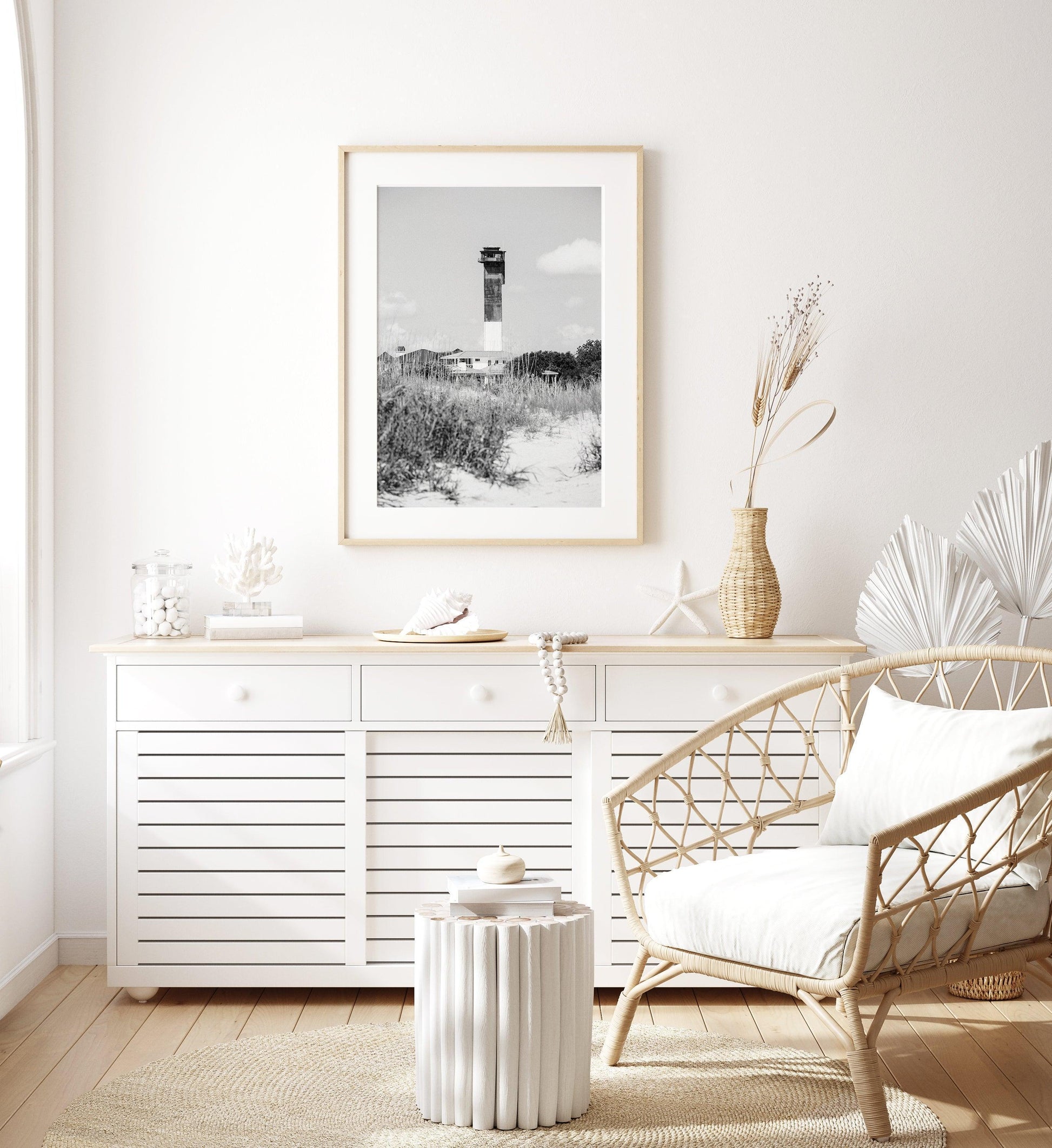 B&W Sullivan's Island Lighthouse | Charleston Print - Departures Print Shop