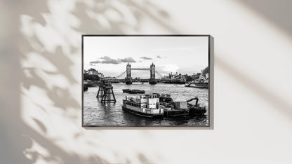 B&W Tower Bridge Thames River | London Print - Departures Print Shop