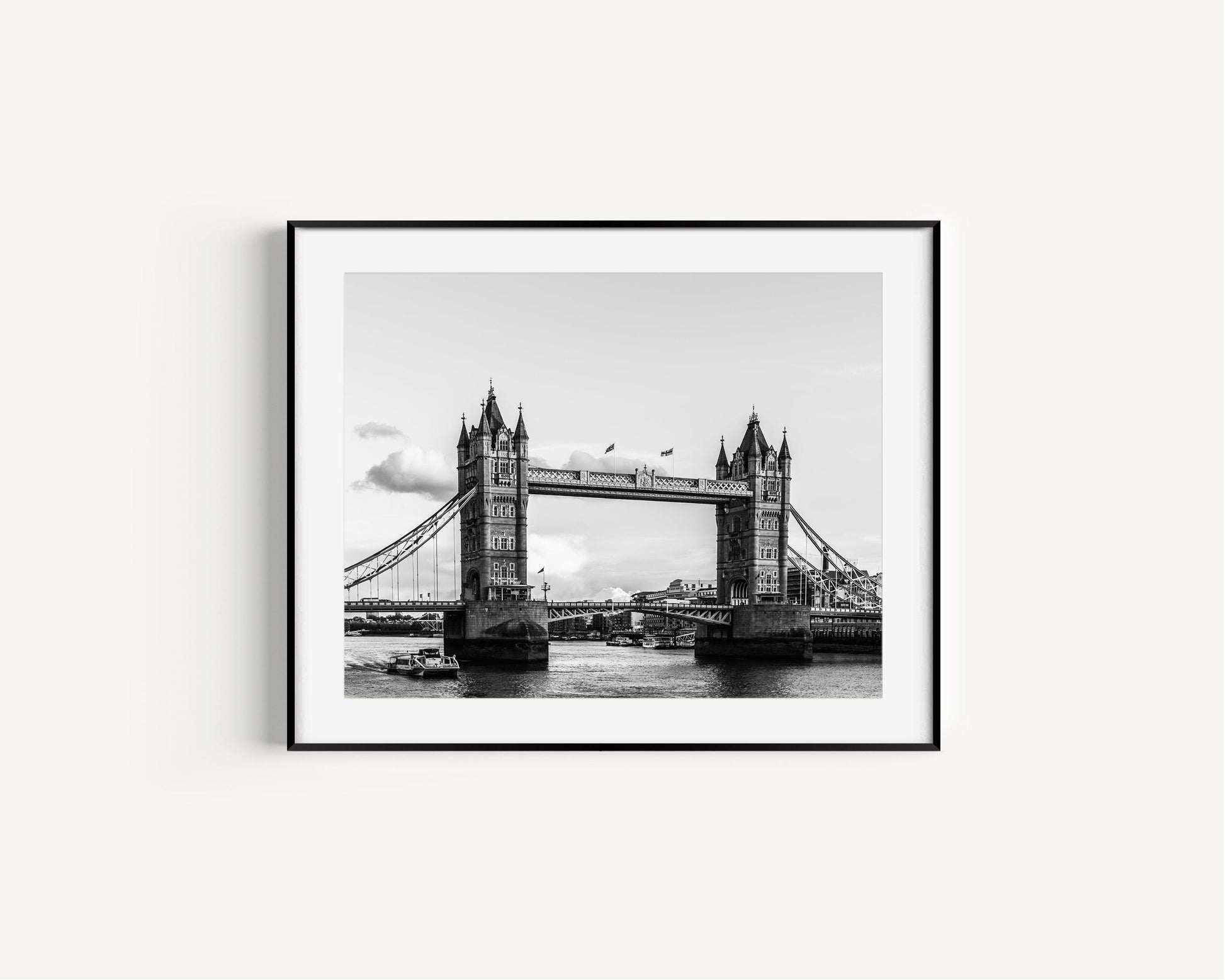 B&W Tower Bridge Thames River III | London Print - Departures Print Shop