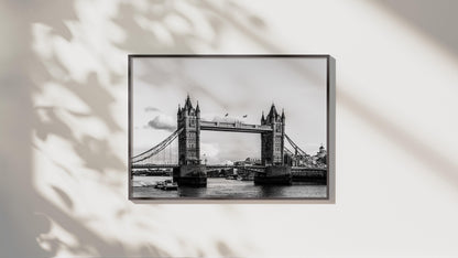 B&W Tower Bridge Thames River III | London Print - Departures Print Shop