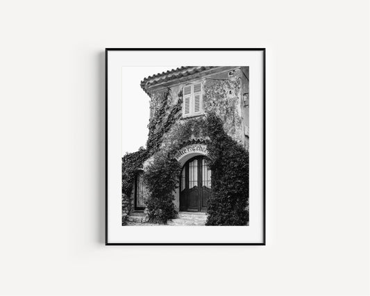 B&W Village of Eze | French Riviera Print - Departures Print Shop
