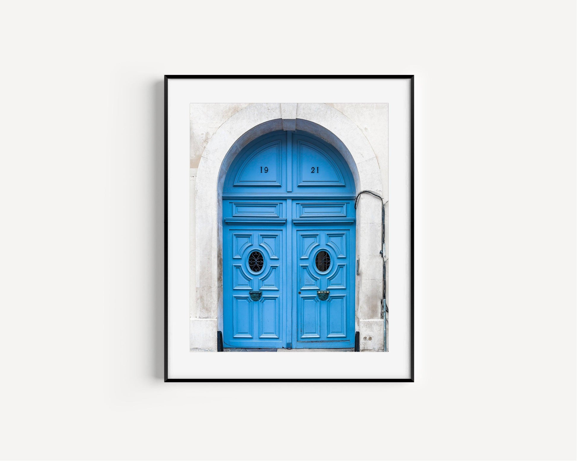 Blue Parisian Door | Paris Print - Departures Print Shop