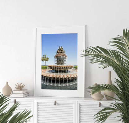 Charleston Pineapple Fountain Print | Charleston Photography Print - Departures Print Shop