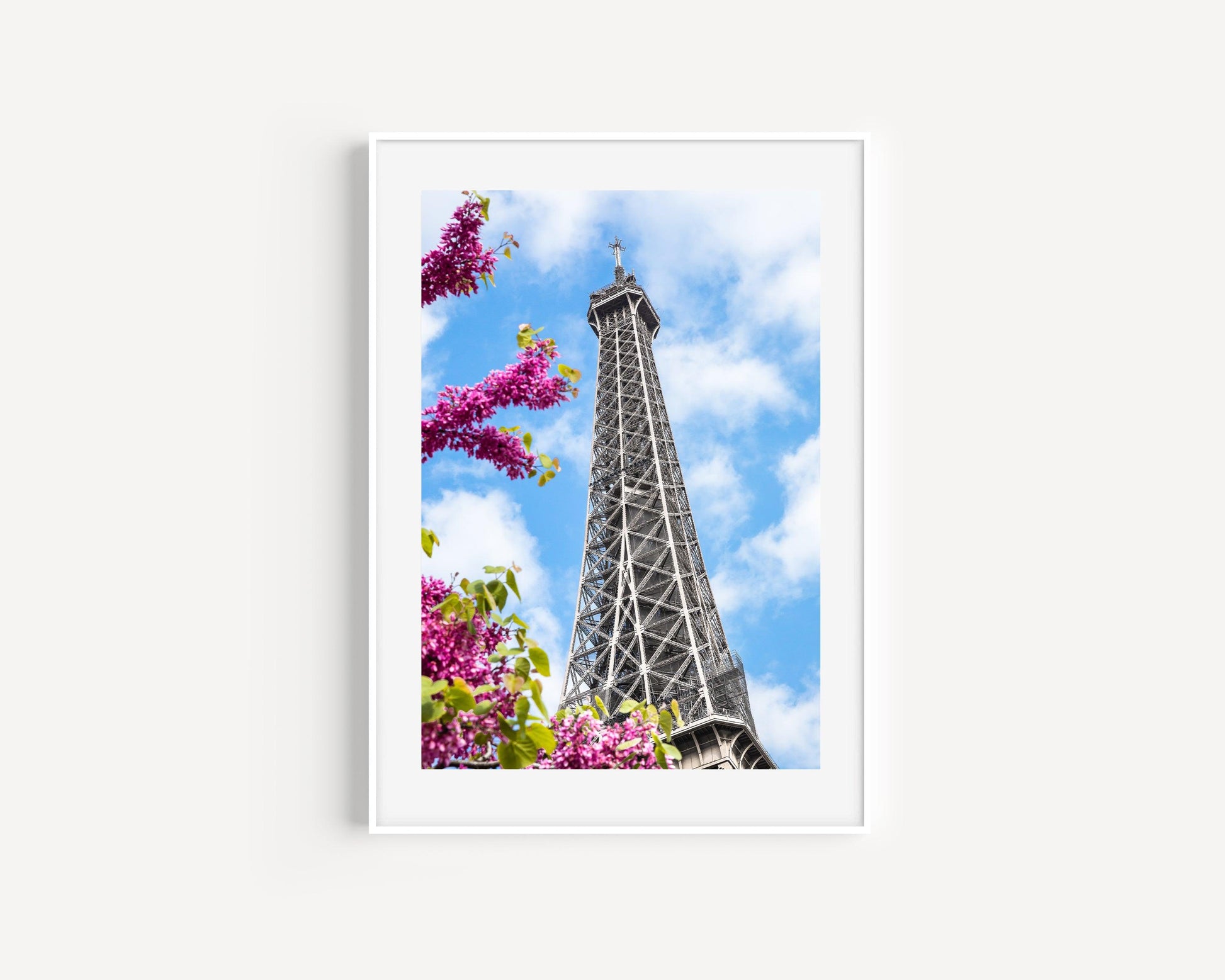 Eiffel Tower Cherry Blossoms | Paris Print - Departures Print Shop