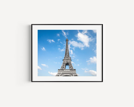 Eiffel Tower Clear Blue Skies | Paris Print - Departures Print Shop