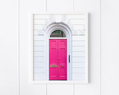 Hot Pink Door | London Print - Departures Print Shop