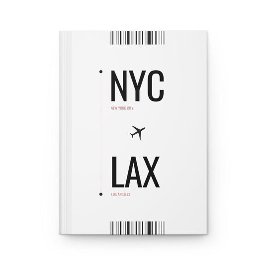 NYC to LAX | Boarding Pass Travel Notebook - Departures Print Shop