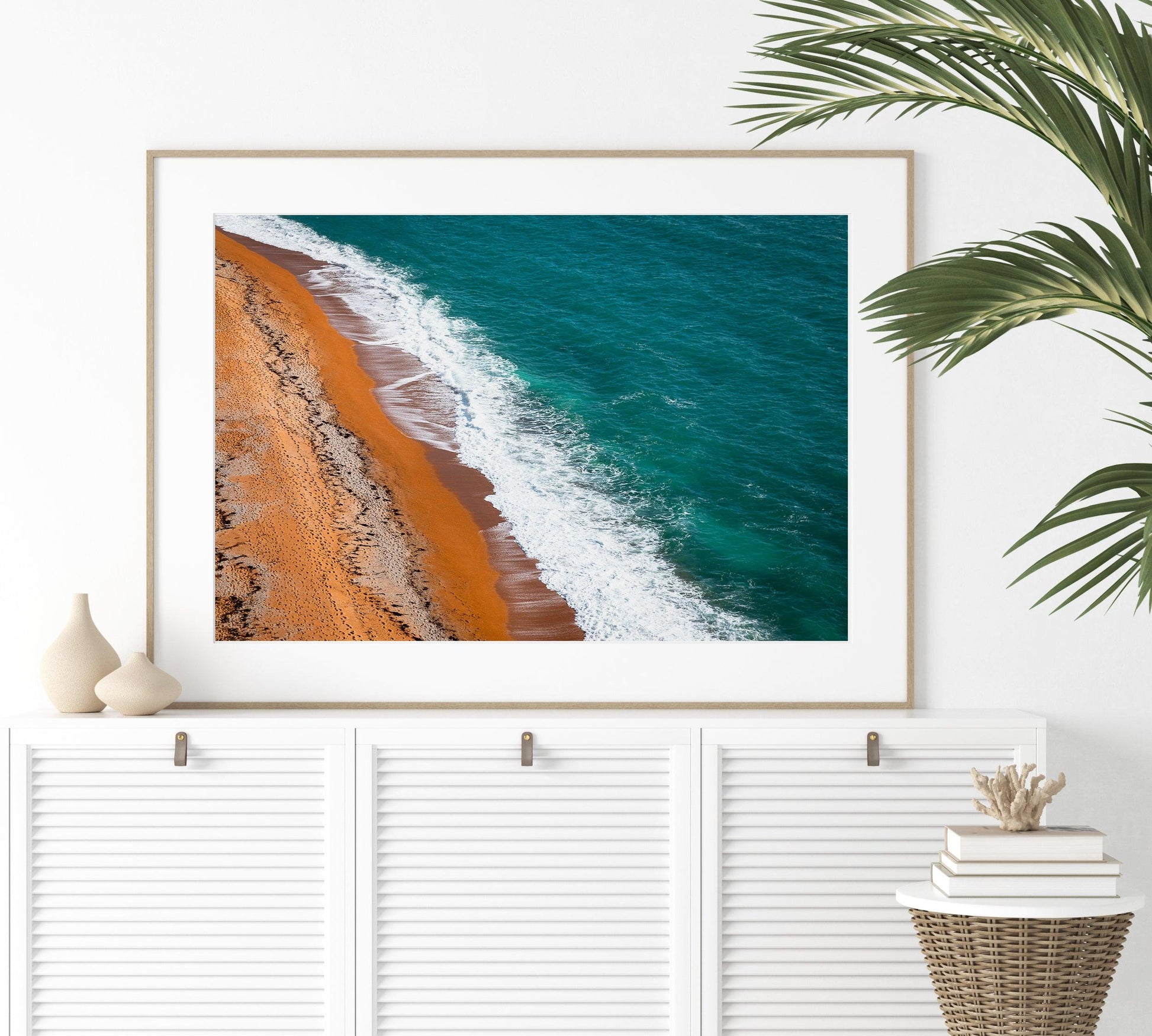Ocean Waves Photography Print | Aerial Beach Photography Print - Departures Print Shop