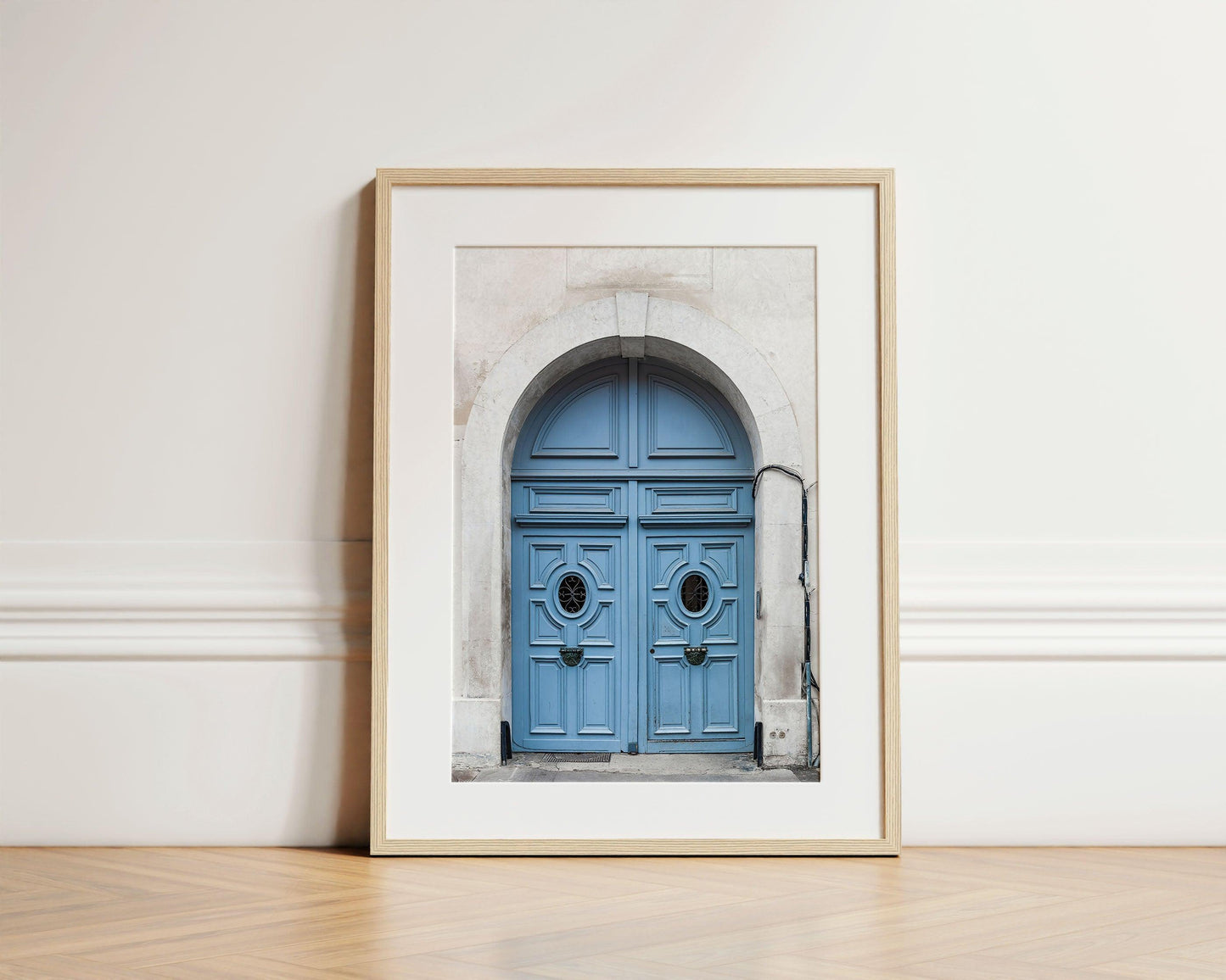 Pale Blue Doorway | Paris Print - Departures Print Shop