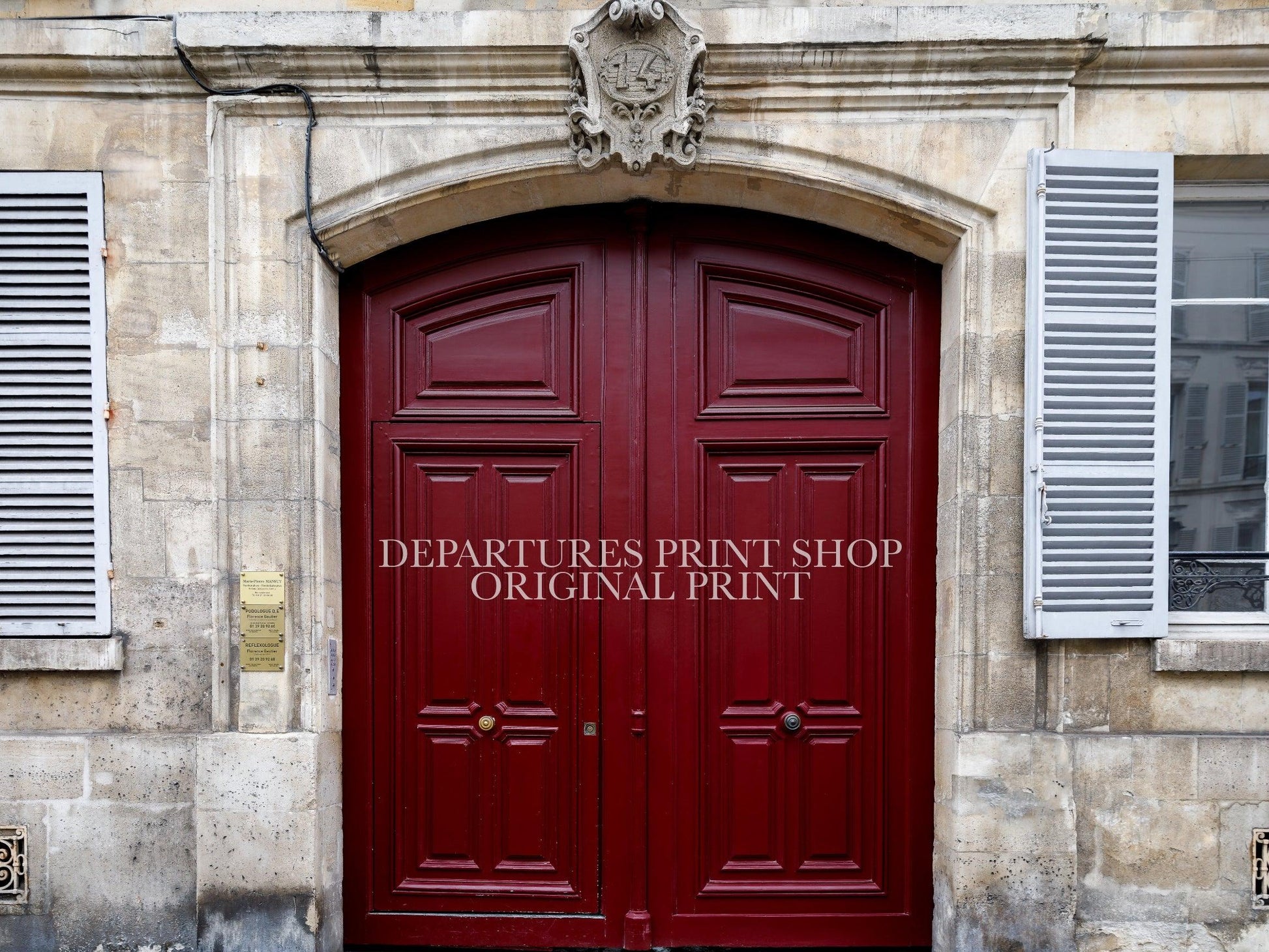 Red Door | Paris Print - Departures Print Shop
