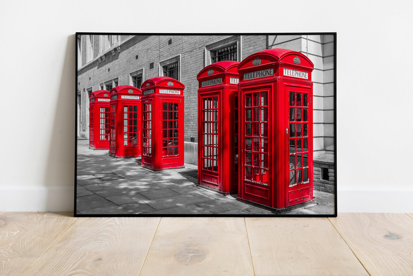 Red Phone Booths | London Print - Departures Print Shop