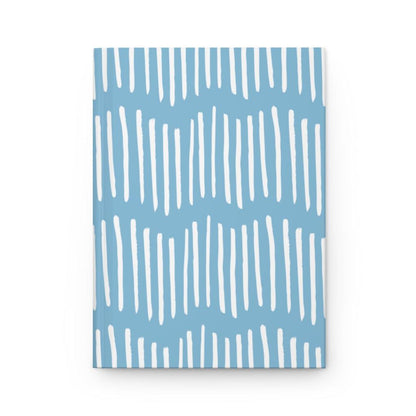 Sky Blue | Blue Striped Hardcover Notebook - Departures Print Shop